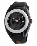 Gucci Sync XXL Quartz Black Dial Black Rubber Strap Watch For Men - YA137101