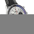 Breitling Navitimer B01 Chronograph 43 Silver Dial Black Leather Strap Watch for Men - AB0138241G1P1