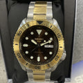 Seiko 5 Sports Automatic Brown Dial Two Tone Steel Strap Watch For Men - SRPK24