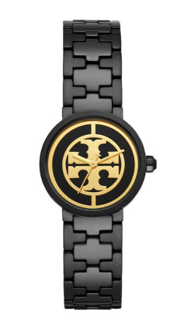 Tory Burch Reva Black Dial Black Steel Strap Watch for Women - TBW4038
