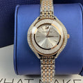 Swarovski Crystalline Aura White Dial Two Tone Mesh Strap Watch for Women - 5644075