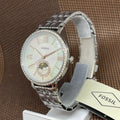 Fossil Jacqueline Multifunction Moonphase White Dial Silver Steel Strap Watch for Women - ES5164