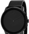 Movado Bold Black Dial Black Mesh Bracelet Watch For Men - 3600261
