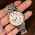 Marc Jacobs Roxy White Dial Two Tone Steel Strap Watch for Women - MJ3553