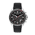 Hugo Boss Driver Black Dial Black Leather Strap Watch for Men -1513087