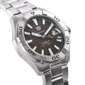 Tag Heuer Aquaracer Calibre 5 Automatic Sunray Brown Dial Silver Steel Strap Watch for Men - WAY2018.BA0927
