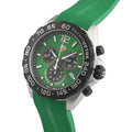 Tag Heuer Formula 1 Chronograph Green Dial Green Rubber Strap Watch for Men - CAZ101AP.FT8056