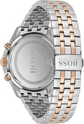 Hugo Boss Associate Chronograph Black Dial Two Tone Steel Strap Watch for Men - 1513840