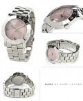 Marc Jacobs Amy Life Pink Dial Silver Steel Strap Watch for Women - MBM3300