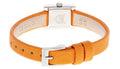 Gucci G-Frame Square Mother of Pearl Orange Dial Orange Leather Strap Watch For Women - YA128532