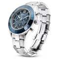 Swarovski Octea Lux Sport Chronograph Blue Dial Silver Steel Strap Watch for Women - 5610481