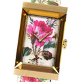 Gucci G-Frame Floral Mother of Pearl Dial White Leather Strap Watch For Women - YA147406