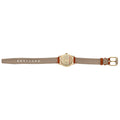 Marc Jacobs Mini Blade White Dial Brown Leather Strap Watch for Women - MBM1219