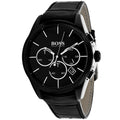 Hugo Boss Onyx Black Dial Black Leather Strap Watch for Men - 1513367