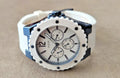 Guess Overdrive Chronograph White Dial White Rubber Strap Watch for Women - W0149L6