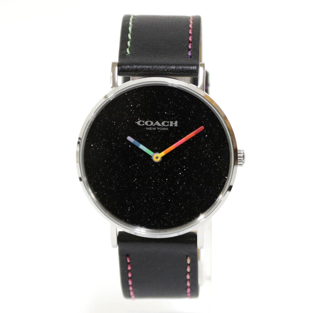 Coach Perry Black Dial Black Leather Strap Watch for Women - 14503033