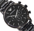 Emporio Armani Luigi Chronograph Black Dial Black Steep Strap Watch For Men - AR11045