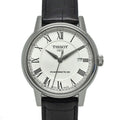 Tissot Carson Powermatic 80 White Dial Black Leather Strap Watch For Men - T085.407.16.013.00