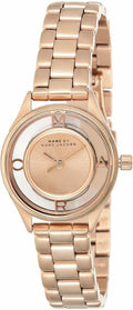 Marc Jacobs Tether Transparent Rose Gold Dial Rose Gold Steel Strap Watch for Women - MBM3417