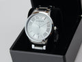 Emporio Armani Classic Quartz White Dial Silver Steel Strap Watch For Men - AR2430