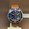 Coach Kent Chronograph Blue Dial Brown Leather Strap Watch for Men - 14602560