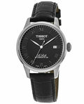 Tissot Le Locle Powermatic 80 Black Dial Black Leather Strap Watch For Men - T006.407.16.053.00