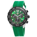 Tag Heuer Formula 1 Chronograph Green Dial Green Rubber Strap Watch for Men - CAZ101AP.FT8056