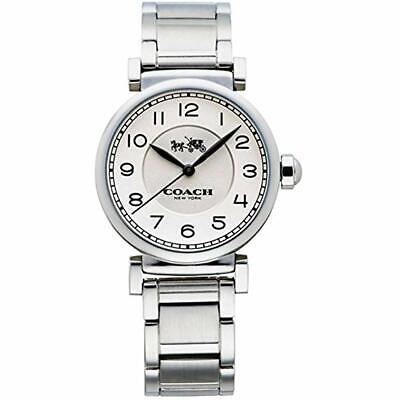 Coach Madison White Dial Silver Steel Strap Watch for Women - 14502394