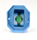 Swarovski Octea Nova Crystals Green Dial Green Leather Strap Watch for Women - 5650005