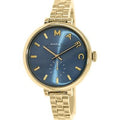 Marc Jacobs Sally Blue Dial Gold Steel Strap Watch for Women - MBM3366