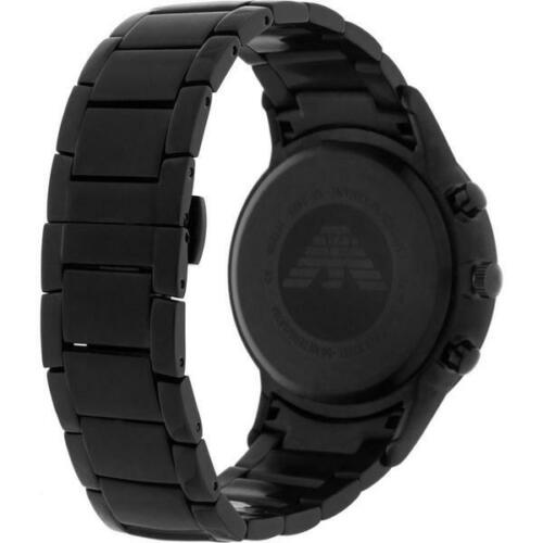 Emporio Armani Classic Chronograph Black Dial Black Steel Strap Watch For Men - AR2453
