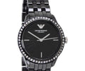 Emporio Armani Ceramica Crystals Black Dial Black Ceramic Strap Watch For Women - AR1478