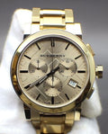 Burberry The City Gold Dial Gold Steel Strap Watch for Women - BU9753