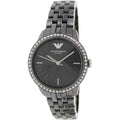 Emporio Armani Ceramica Crystals Black Dial Black Ceramic Strap Watch For Women - AR1478