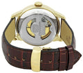 Tissot T Classic Le Locle Automatic Gold Dial Maroon Leather Strap Watch For Men - T41.5.413.73