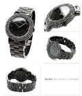 Marc Jacobs Marci Black Dial Black Steel Dial Strap Watch for Women - MBM3193