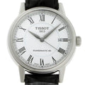 Tissot Carson Powermatic 80 White Dial Black Leather Strap Watch For Men - T085.407.16.013.00