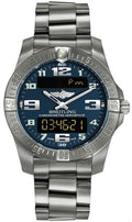 Breitling Aerospace Evo Blue Dial Silver Steel Strap Watch for Men - E79363101C1E1