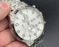 Hugo Boss Aeroliner Chronograph White Dial Silver Steel Strap Watch For Men - 1512445