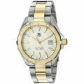 Tag Heuer Aquaracer Quartz White Dial Two Tone Steel Strap Watch for Men - WAY1120.BB0930