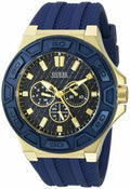 Guess Force Blue & Rose Gold Dial Blue Silicone Strap Watch For Men - W0674G2