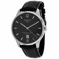 Tissot Chemin Des Tourelles Powermatic 80 Black Dial Black Leather Strap Watch For Men - T099.407.16.447.00