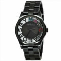 Marc Jacobs Henry Skeleton Black Dial Black Steel Strap Watch for Women - MBM3265