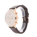 Emporio Armani Aviator Grey Dial Brown Leather Strap Watch For Men - AR11106