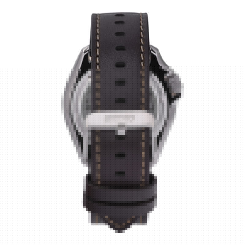 Seiko 5 Sports SKX GMT Automatic Mocha Black Dial Brown Leather Strap Watch For Men - SSK036K1