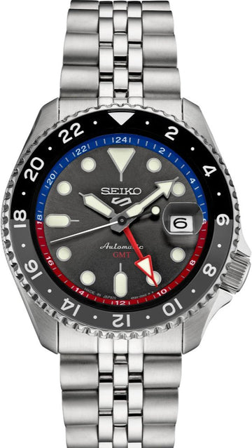Seiko 5 Sports Special Edition Automatic Grey Dial Silver Steel Strap Watch For Men - SSK019K1