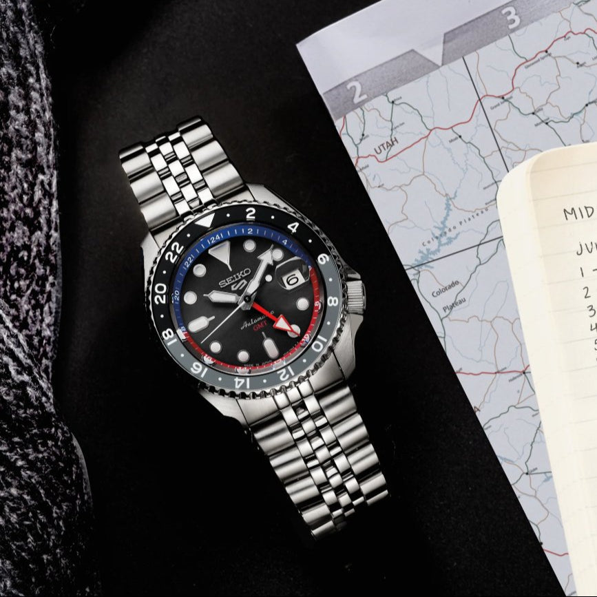 Seiko 5 Sports Special Edition Automatic Grey Dial Silver Steel Strap Watch For Men - SSK019K1