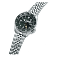 Seiko 5 Sports SKX GMT Automatic Green Dial Silver Steel Strap Watch For Men - SSK035K1