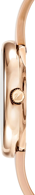 Swarovski Crystalline Pure Black Dial Rose Gold Steel Strap Watch for Women - 5295334