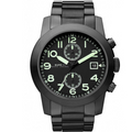Marc Jacobs Larry Chronograph Black Dial Black Steel Strap Watch for Men - MBM5052